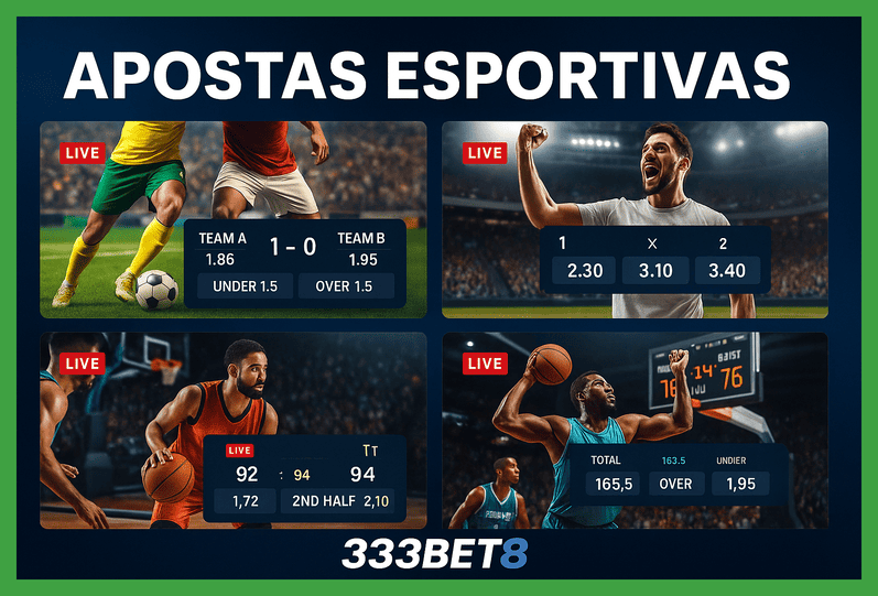 Aposte em apostas esportivas no cassino online 333BET8